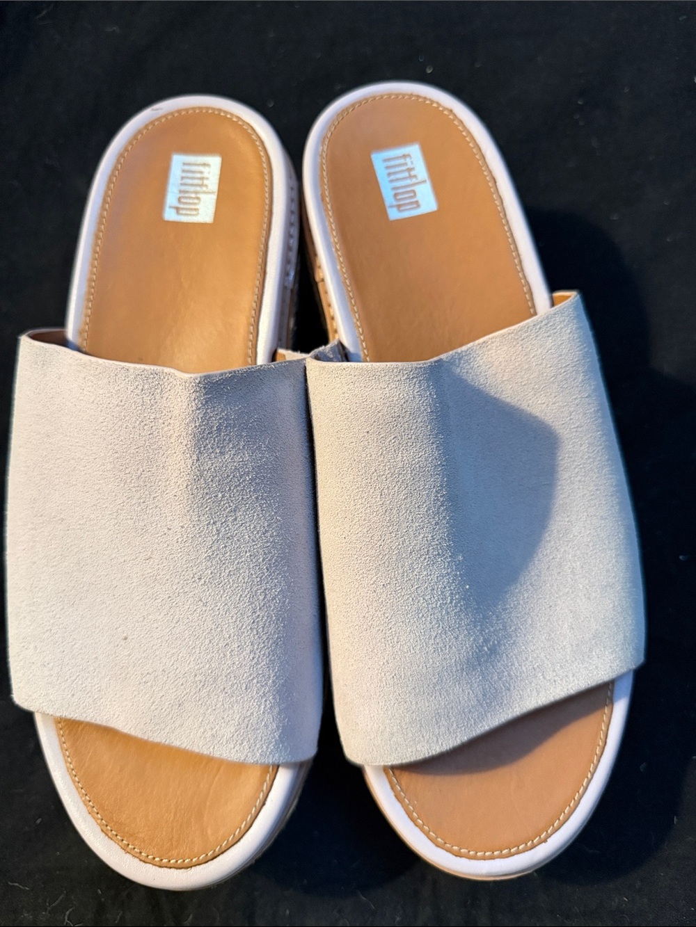 Fitflop Pale Beige Slide Mules